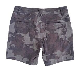 prAna Olivia Shorts Womens Size 4 Gravel Camo Gray Stretch Zion Hiking 5"